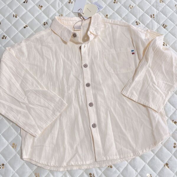 秋服 テータテート 新品未使用品 シャツ 羽織 子供服 110cm シンプル 長袖 春服 綿100%