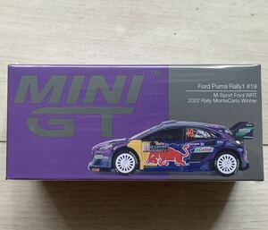 1/64　MINI-GT　★　フォード プーマ Rally1 #19 モンテカルロラリー 2022 優勝車 ( 左ハンドル )　★ MINI GT M-Sport Ford WRT MGT00533