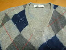 Dunhill/ダンヒルのアーガイル柄カシミヤセーター　Ｍサイズ相当　スコットランド製　バーバリー_画像3