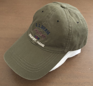 L.L.Bean CAP ヘラジカ 鹿 MILITARY GREEN 帽子 キャップ llbean アメリカ ブランド や アウドドア 古着 好きに も エル エル ビーン