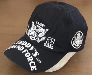 TED COMPANY キャップ TEDMAN 刺繍 CAP 黒 US ARMY モチーフ 帽子 アメリカ ブランド や アメカジ MILITARY ウェア 好きに も デッドマン