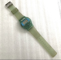 TALKING WATCH 透明 デジタル 音声 時計 スケルトン 緑 グリーン 稼動 90’s や Y2K デザイン もの Design ウォッチ 好きに も トーキング_画像3