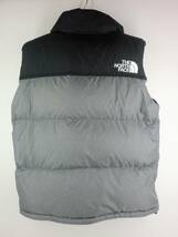 A3340 THE NORTH FACE ノースフェイス ヌプシベスト サイズXL 黒 ブラック グレー ND91844 中古_画像2