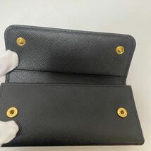 PRADA プラダ 6連キーケース ブラック PORTACHIAVI 6 GANCI SAFFIANO METAL サイズTU 箱あり カード有り_画像4