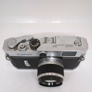 【送料無料】 CANON P ポピュレール キャノン レンジファインダー CANON LENS F1.8 50mm 空シャッターOK レトロ 中古品 現状品 の画像2