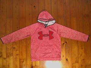 ☆アンダーアーマー【UNDER ARMOUR】 ジュニアYXL/JTG/EG スウェット　パーカー アーマーフリースTWISTビッグロゴ フーディー #BTR4123 赤