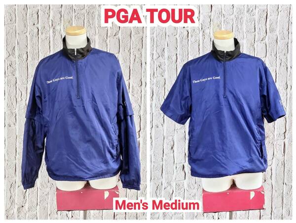 ★送料無料★ PGA TOUR ゴルフウェア PGAツアー ウインドブレーカー ゴルフ ピステ Medium