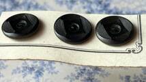 即決 美品 ウッドボタン 3個 φ18mm 黒 ブラック 木製 シート 台紙 素材 材料 ハンドメイドパーツ フランス輸入 ヴィンテージ_画像5
