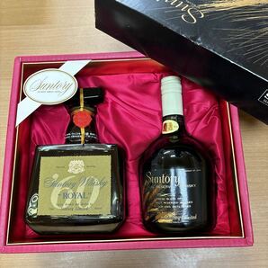 TA-559☆80サイズ☆サントリー SUNTORY スペシャルリザーブ 【未開栓】古酒 ウイスキー ローヤル RESERVE WHISKY 2点セットの画像1