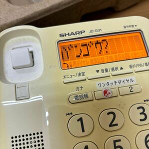TA-593☆80サイズ☆ SHARP シャープ 電話機 子機 デジタルコードレス電話機 JD-G31CLの画像7