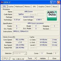 ソケット A 462 Duron 950MHz D950AUT1B Spitfire (Model 3) 1000/30302 _画像5