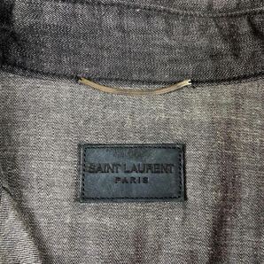 希少1円◎Saint Laurent Paris サンローランパリ デニムシャツ 黒 ブラック エディ期 M エディ・スリマン メンズ 紳士服の画像5