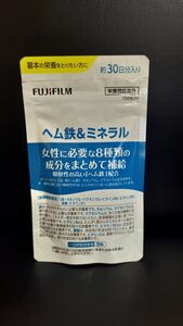 富士フイルム ヘム鉄＆ミネラル (30日分) 女性に必要な8種の成分 (ヘム鉄 ビタミンB6 B12 D マグネシウム カルシウム