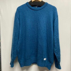 【WACKO MARIA ワコマリア】22FW-WMK-KN05 MOHAIR CREW NECK SWEATER セーター M ブルー アクリル 無地 2403oki h