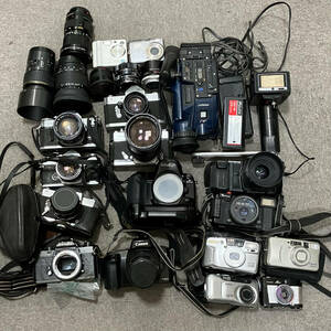 #4412　フィルムカメラ　デジタルカメラ　レンズ　フラッシュ等　28点　おまとめ　Nikon/OLYMPUS/MINOLTA/Canon他