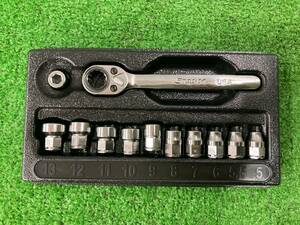 【中古品】Snap-on ロープロファイルラチェットセット 112RTMA　ITNTQ2UBLQ79