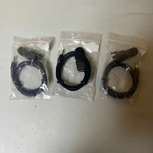 N1243/3 piece set Yaesu Alinco earphone mike operation not yet verification 