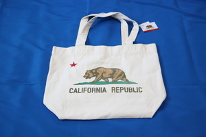 カリフォルニア　トートバッグ　生成り　California Republic　カリフォルニア州の旗　新品 未使用 