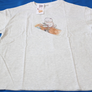 カマノレイコ 半袖 Tシャツ ラーメン オートミール色 レディース LL Reiko KAMANO 新品 未使用 の画像2