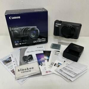 Canon キャノン Power Shot パワーショット SX730 HS ブラック コンパクトデジタルカメラ 箱 バッテリー 充電器 取扱説明書付【5389】