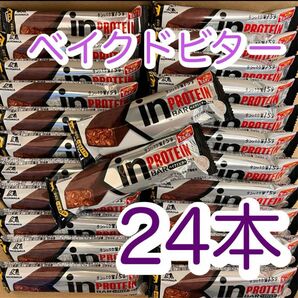 【24本】森永製菓 inバー　プロテイン　ベイクドビター　高タンパク15g