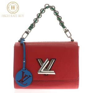 1円スタート 新品同様 LOUIS VUITTON ルイ・ヴィトン ツイストMM M52500 AR3128 2WAY ショルダーバッグ エピレザー コクリコ レッド 赤