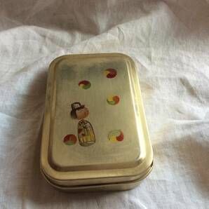 昔の アルマイト 弁当箱◆こけし 整理箱 / 工具箱  昭和レトロ 日の丸弁当の画像1