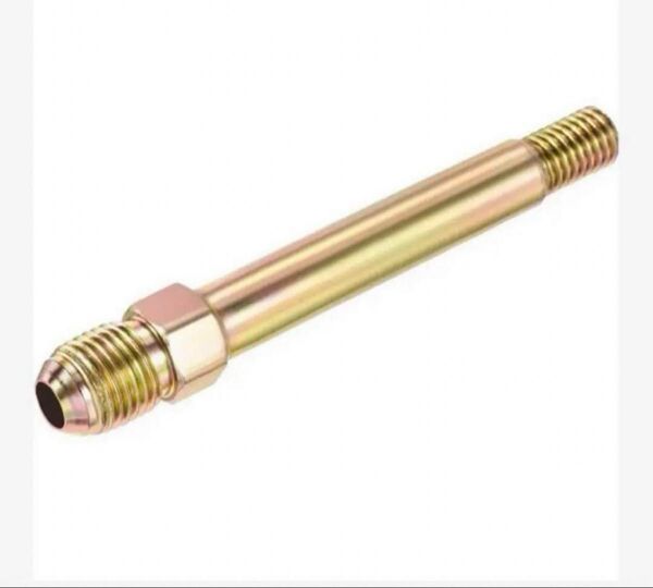 延長パイプ継手 14.3 mm-18UNFオス-M10オス ネジアダプター 延長コネクタ 六角カップリング 長さ100 mm