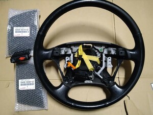 トヨタ純正 ゼロクラウン クラウン ステアリング 革 ハンドル スパイラルケーブル ハザード スピーカーカバー GRS180 18系 ゼロクラ　