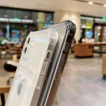 iphone12ケース カーバー TPU 可愛　お洒落　韓国　　軽量 ケース 耐衝撃 透明　白1_画像3