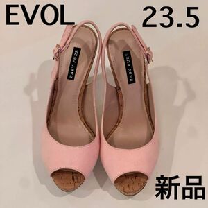 ミュール　オープントゥ　パンプス ヒール　EVOL ベイビーピュア　ベイビーピュア　美脚効果　