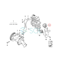 BMW MINI R50 R52 ラジエーター サーモスタットハウジング キャップ ワン クーパー 11531486703 出荷締切18時_画像3