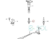 BOSCH スパークプラグ 1本 VW ゴルフ5 1K1 1K5 ゴルフ6 5K1 AJ5 517 ゴルフプラス 5M1 521 イリジウム FR6HI332 03C905601B 出荷締切18時_画像3