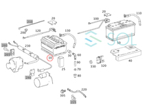 BOSCH製 サブバッテリー ベンツ R230 スターターバッテリー 12V 35AH 520A SL350 SL500 SL550 SL600 SL55 SL63 SL65 PSIN35MB_画像5