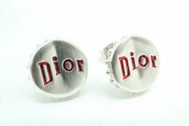 クリスチャン ディオール ピアス 瓶の蓋モチーフ アクセサリー 銀 シルバー Christian Dior 7888j_画像1