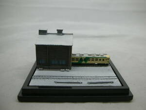 タカラ鉄道風景「車庫の風景」 169系みすず（冬）