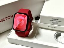 ★即決 バッテリー92%★ Apple Watch Series 7 41mm PRODUCT RED アップルウォッチ レッド アルミニウム GPS 純正品 レッド スポーツバンド_画像1