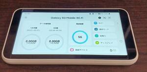 中古SAMSUNG Galaxy 5G Mobile Wi-Fi ホワイト送料無料!