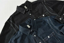 デニムシャツ　新品*メンズ　長袖シャツ　ジージャン　シャツジャケット　カジュアル　トップス　ウエスタンシャツ【Z972】ブルー　M_画像7
