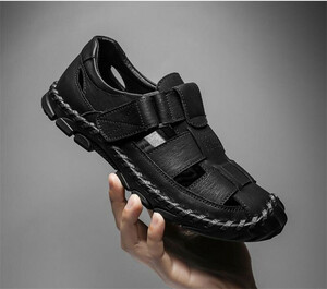 outdoor sandals beach shoes sneakers slip-on shoes summer new goods * men's driving shoes black 24.0cm