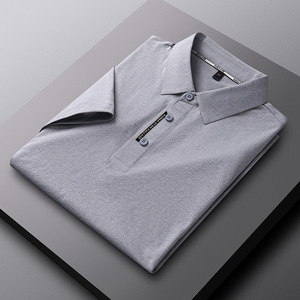 ポロシャツ　半袖シャツ　ゴルフシャツ　UPF50+　夏薄目涼しい　新品 メンズ カジュアルシャツ　トップス【CZ-8618】グレー【M-4XL選択】