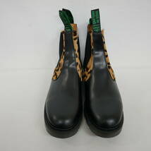 【1円】未使用 国内正規 TTT MSW×SOLOVAIR ソロベアー 限定 DEALER BOOTS ディーラーブーツ サイドゴア イギリス製 BLACK LEOPARD 8.5 27_画像5