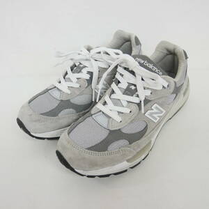 【1円】良好 国内正規 new balance ニューバランス MADE IN USA アメリカ製 米国製 M992GR 992 スニーカー GREY グレー 灰 US8.5 26.5 D