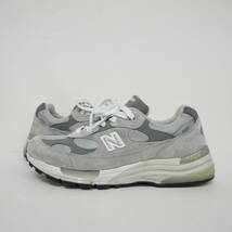 【1円】良好 国内正規 new balance ニューバランス MADE IN USA アメリカ製 米国製 M992GR 992 スニーカー GREY グレー 灰 US8.5 26.5 D_画像2