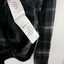 【1円】試着 国内正規 Supreme 23AW 23FW Plaid Flannel Shirt プレイド フランネルシャツ チェックネルシャツ クラシックロゴ刺繍 Black M_画像6