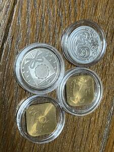 平成14年敬老貨幣セット銀メダル5グラム2枚　銅板2枚　新品　未使用　コインカプセル