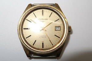１円～ジャンク　LONGINES ロンジン　コンクエスト　ゴールド色文字盤　自動巻き　メンズ腕時計　