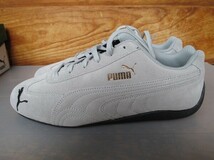 27.5cm PUMA スピードキャット シールド SD 天然皮革 起毛レザー 本革 スエード Speed Cat ドライビングシューズ ライトグレー_画像3