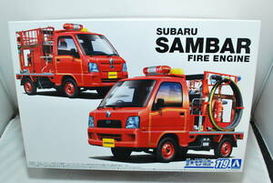 # rare! unopened Aoshima 1/24 Subaru Sambar TT2 fire-engine *08 model /*11 model selection type #