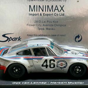 スパーク spark 1/43 Porsche 911 Carrera n°46 4th Le Mans 1973 [S0931] (窓枠その他、難あり。)の画像4